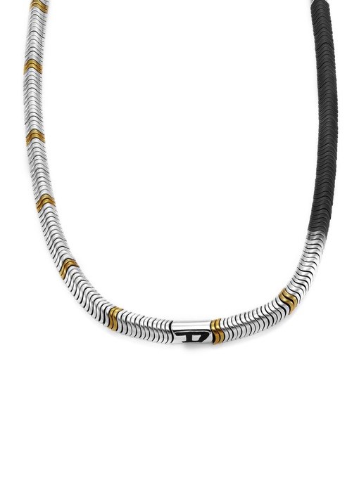 Diesel D Logo Silver Necklace DX1575931