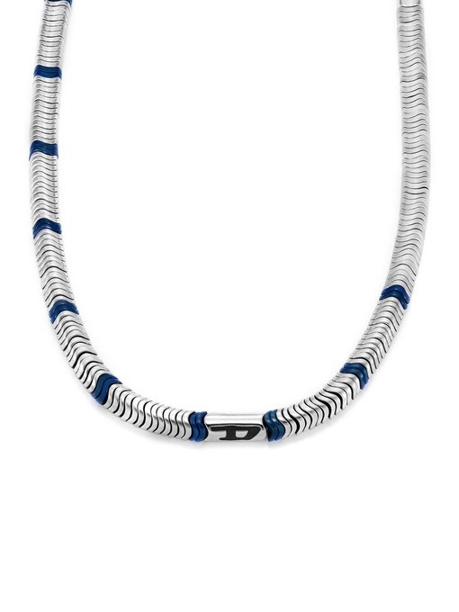 Diesel D Logo Silver Necklace DX1576931