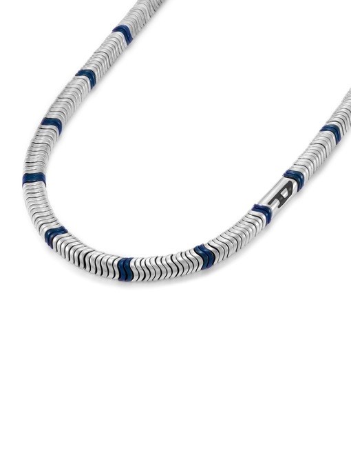 Diesel D Logo Silver Necklace DX1576931