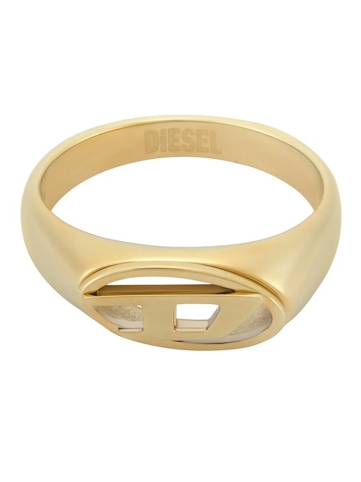 Diesel Oval D Logo Gold Ring DX1588710