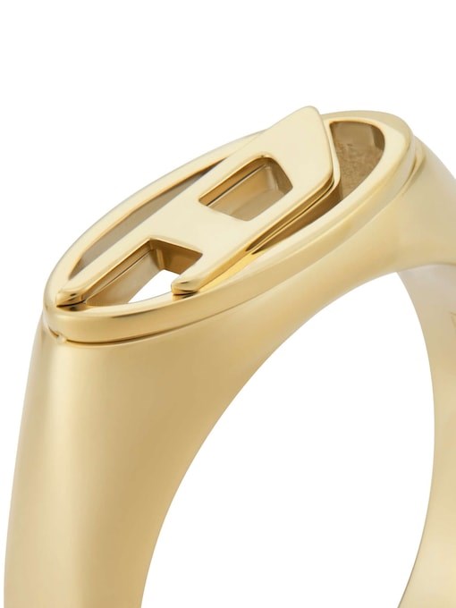 Diesel Oval D Logo Gold Ring DX1588710