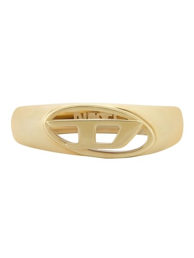 Diesel Oval D Logo Gold Ring DX1588710