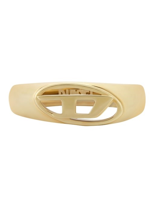 Diesel Oval D Logo Gold Earring DX1590710