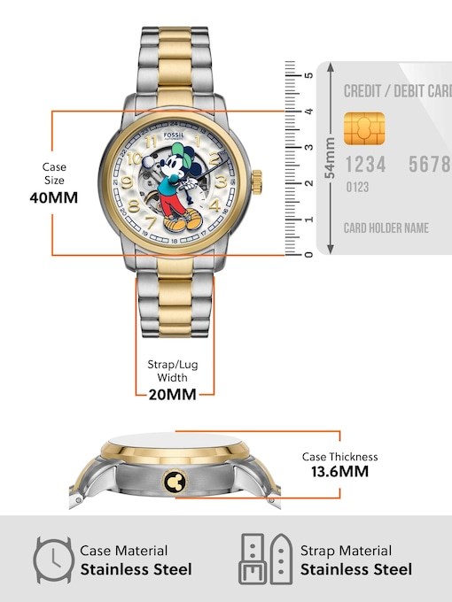 Fossil Mickey Mouse Two Tone Watch LE1193