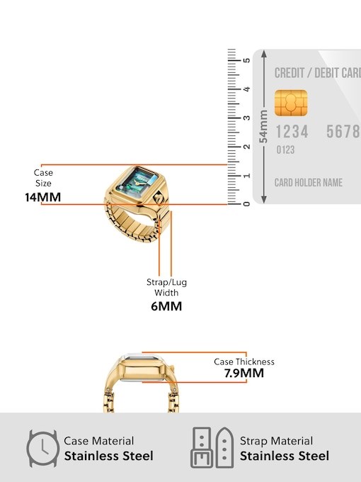 Fossil Raquel Watch Ring Gold Watch ES5411
