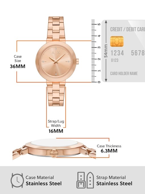 Armani Exchange Rose Gold Watch AX5177