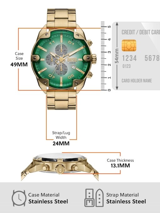 Diesel Spiked Gold Watch DZ4685