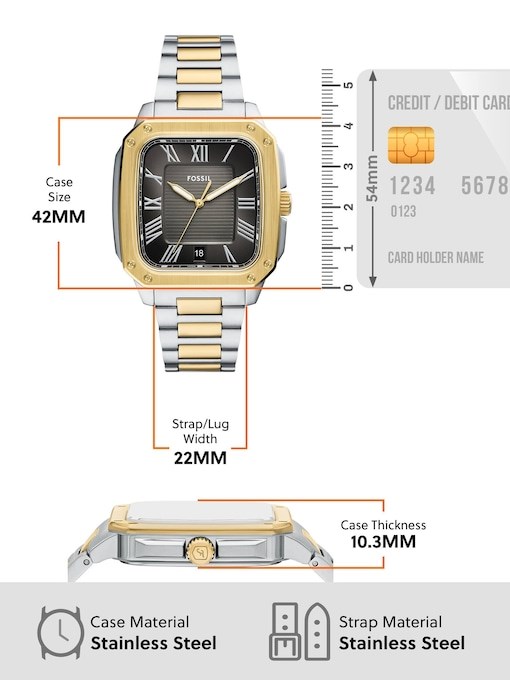 Fossil Crosby Gold, Silver Watch FS6123