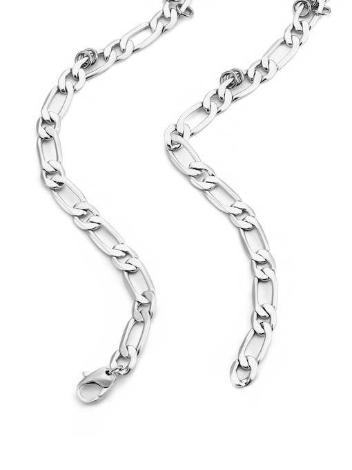 Diesel Oval D Logo Silver Necklace DX1600040