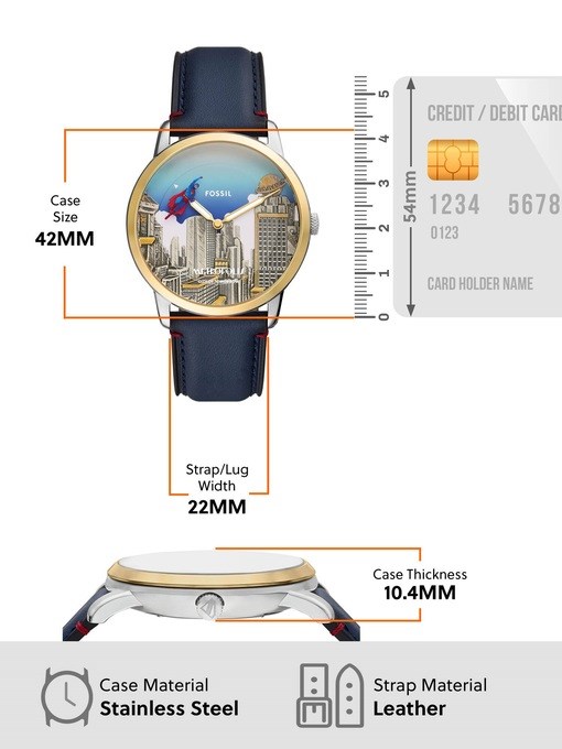 Fossil Superman Blue Watch Set LE1208SET