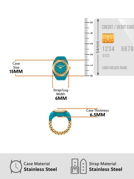 Fossil Watch Ring Gold Watch ES5415