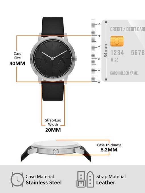 Armani Exchange Black Watch Set AX7168SET
