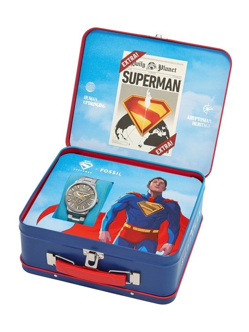 Fossil Superman Silver Watch Set LE1207SET