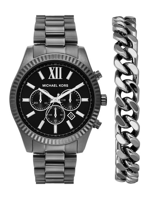 Michael Kors Lexington Gunmetal Watch Set MK9217SET