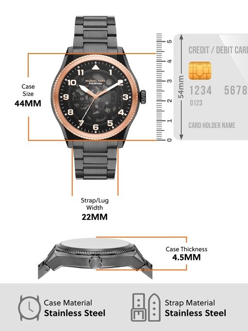 Michael Kors Panorama Gunmetal Watch MK9219