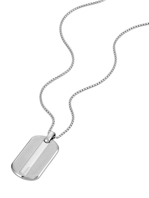 Fossil Knox Silver Necklace JF04882040