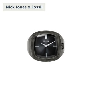 Nick Jonas x Fossil Machine Luxe Gunmetal Ring Watch LE1212