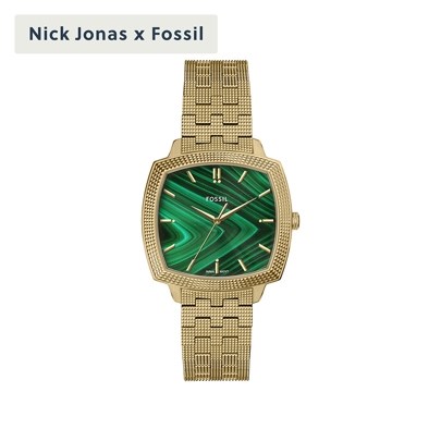 Nick Jonas x Fossil Machine Luxe Gold Watch LE1217