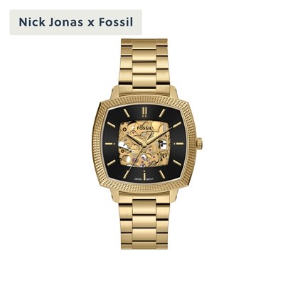 Nick Jonas x Fossil Machine Luxe Gold Watch LE1218