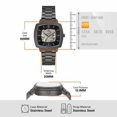Nick Jonas x Fossil Machine Luxe Gunmetal Watch LE1219