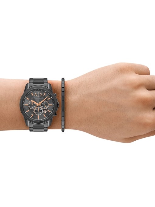 Armani Exchange Gunmetal Watch AX7170SET