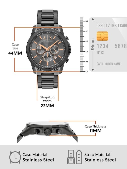 Armani Exchange Gunmetal Watch AX7170SET