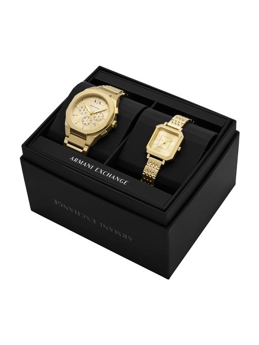 Armani Exchange Gold Watch AX7171SET