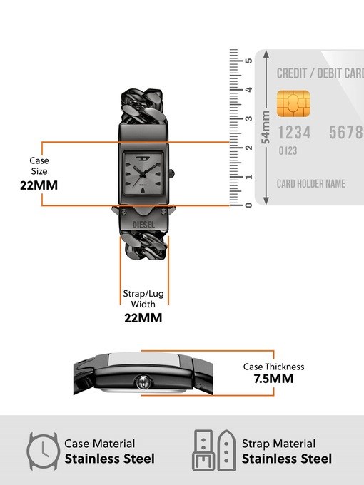 Diesel Closer Gunmetal Watch DZ2227