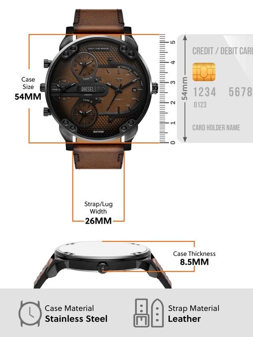 Diesel Mr. Daddy Slim Brown Watch DZ7492