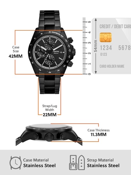 Fossil Autocross Black Watch FS6125