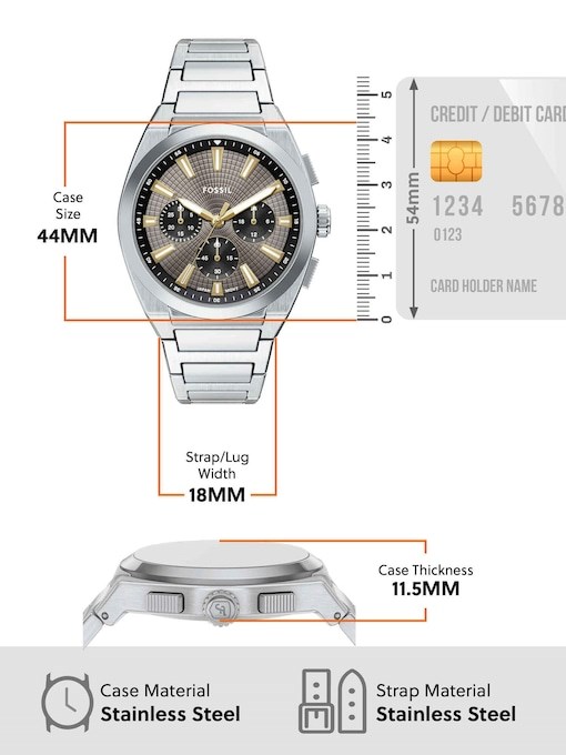 Fossil Everett Silver Watch FS6128