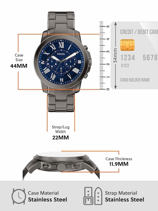 Fossil Grant Gunmetal Watch FS6133