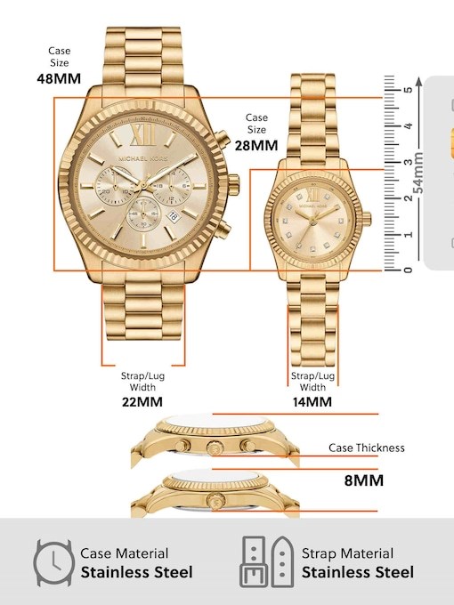 Michael Kors Lexington Gold Watch Set MK4950SET