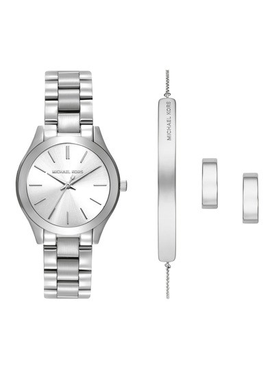 Michael Kors Slim Runway Silver Watch Set MK7563SET