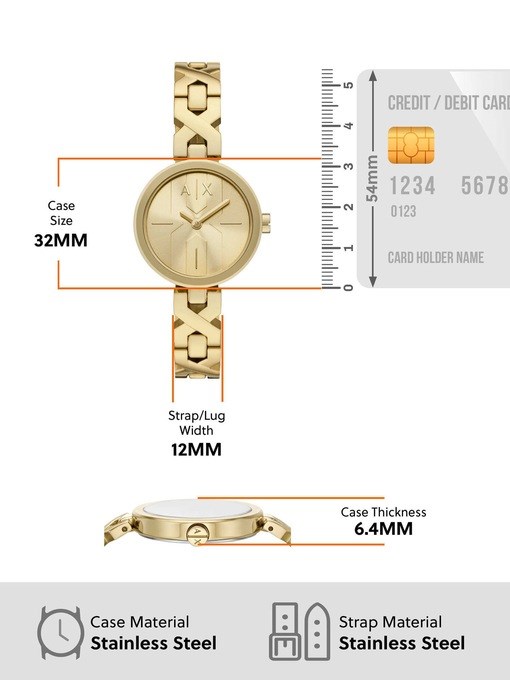 Armani Exchange Gold Watch AX5831