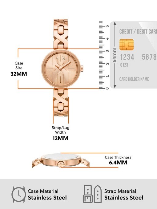 Armani Exchange Rose Gold Watch AX5832
