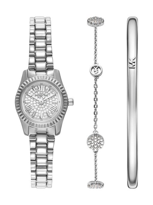 Michael Kors Lexington Silver Watch Set MK4948SET Michael Kors Lexington Silver Watch Set MK4948SET