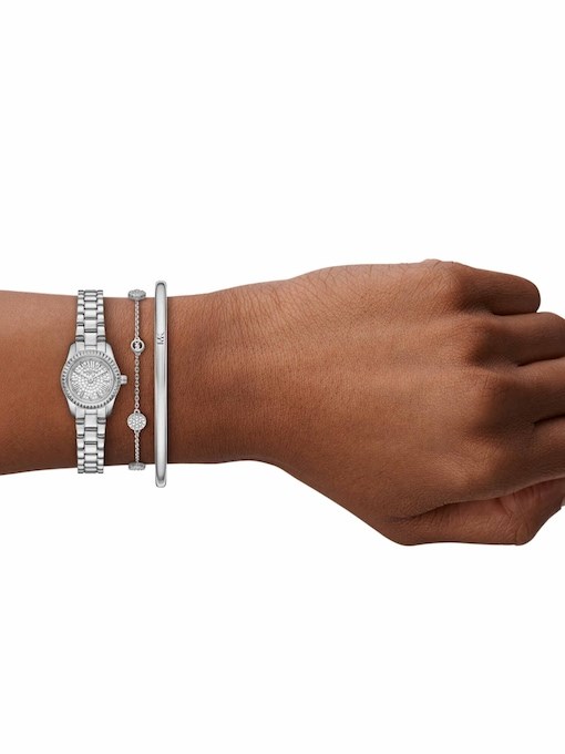 Michael Kors Lexington Silver Watch Set MK4948SET Michael Kors Lexington Silver Watch Set MK4948SET