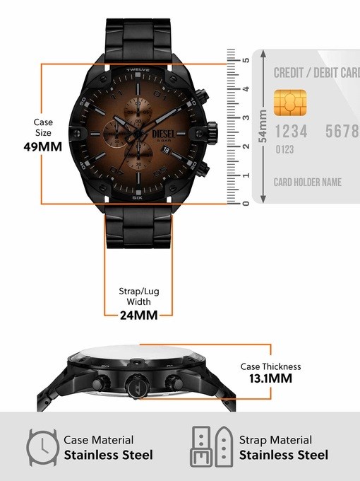 Diesel Spiked Black Watch DZ4691