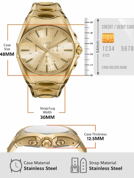 Diesel D-Curve Gold Watch DZ4695