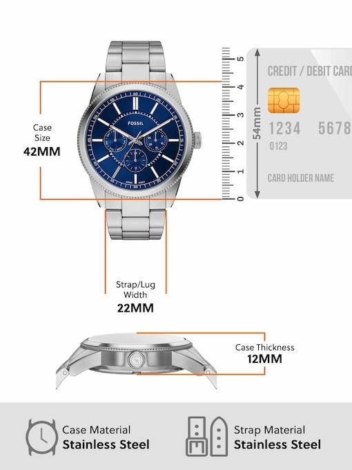 Fossil Pearson Silver Watch FS6134