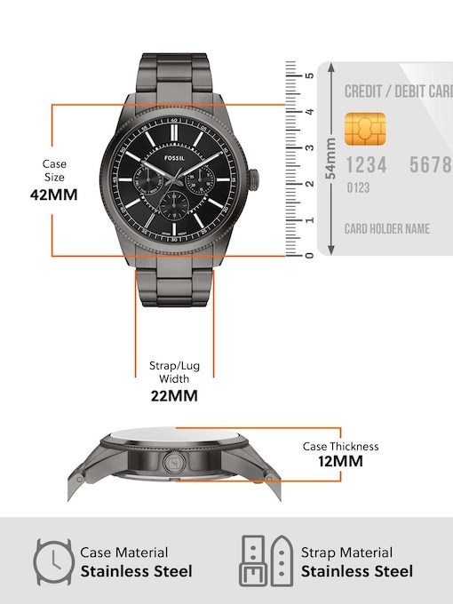Fossil Pearson Gunmetal Watch FS6136