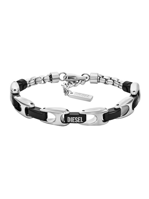 Diesel D Logo Silver Bracelet DX1627040
