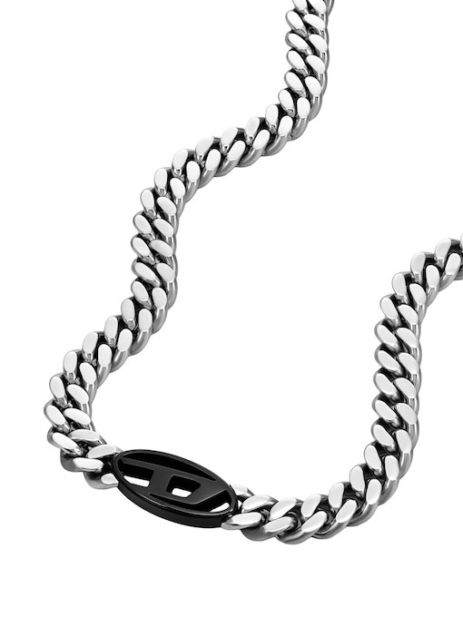 Diesel Oval D LogoTwo-Tone Necklace DX1635931