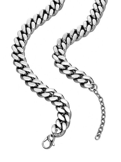 Diesel Oval D LogoTwo-Tone Necklace DX1635931