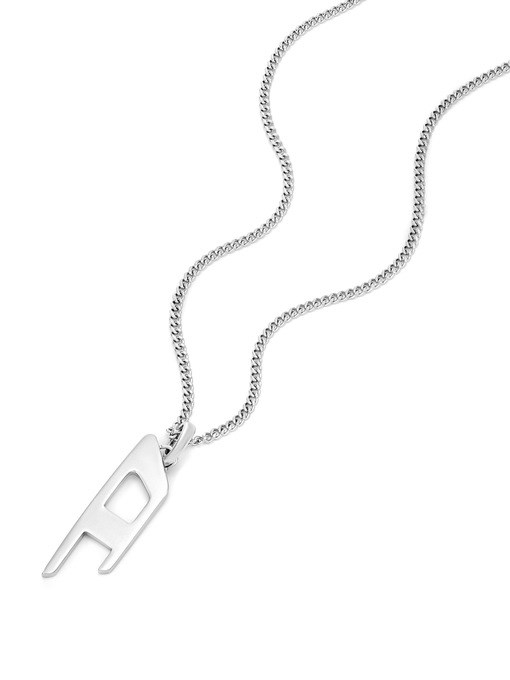 Diesel D Logo Silver Necklace DX1625040