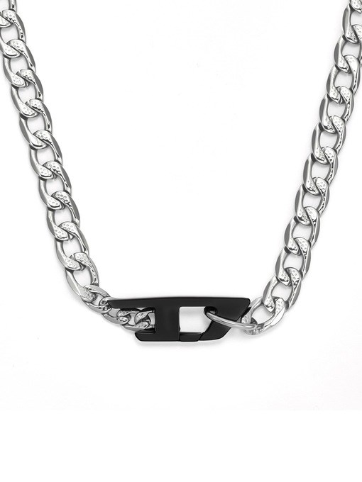 Diesel D Logo Two-Tone Necklace DX1636931