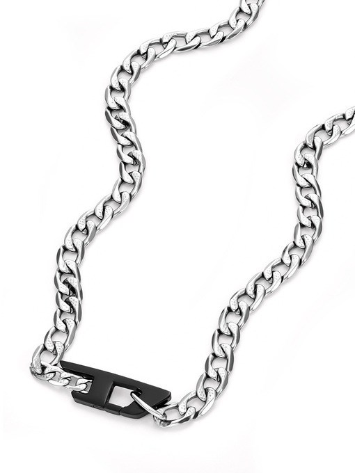 Diesel D Logo Two-Tone Necklace DX1636931