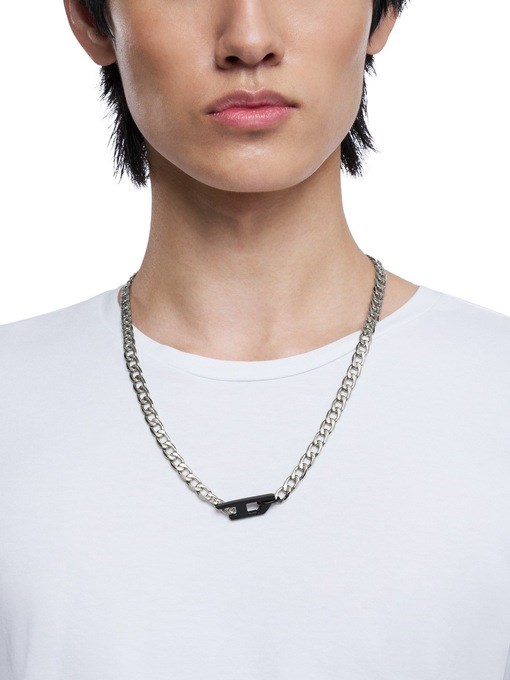 Diesel D Logo Two-Tone Necklace DX1636931