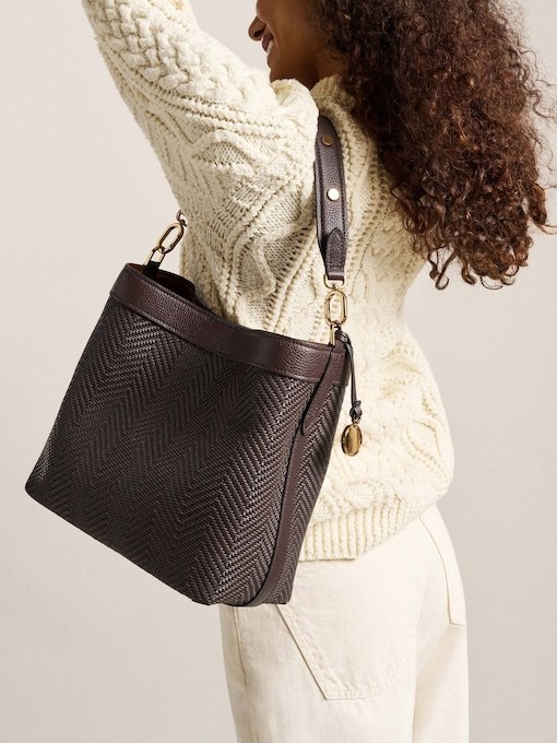 Fossil Jessie Brown Bucket Shoulder Bag ZB11176202